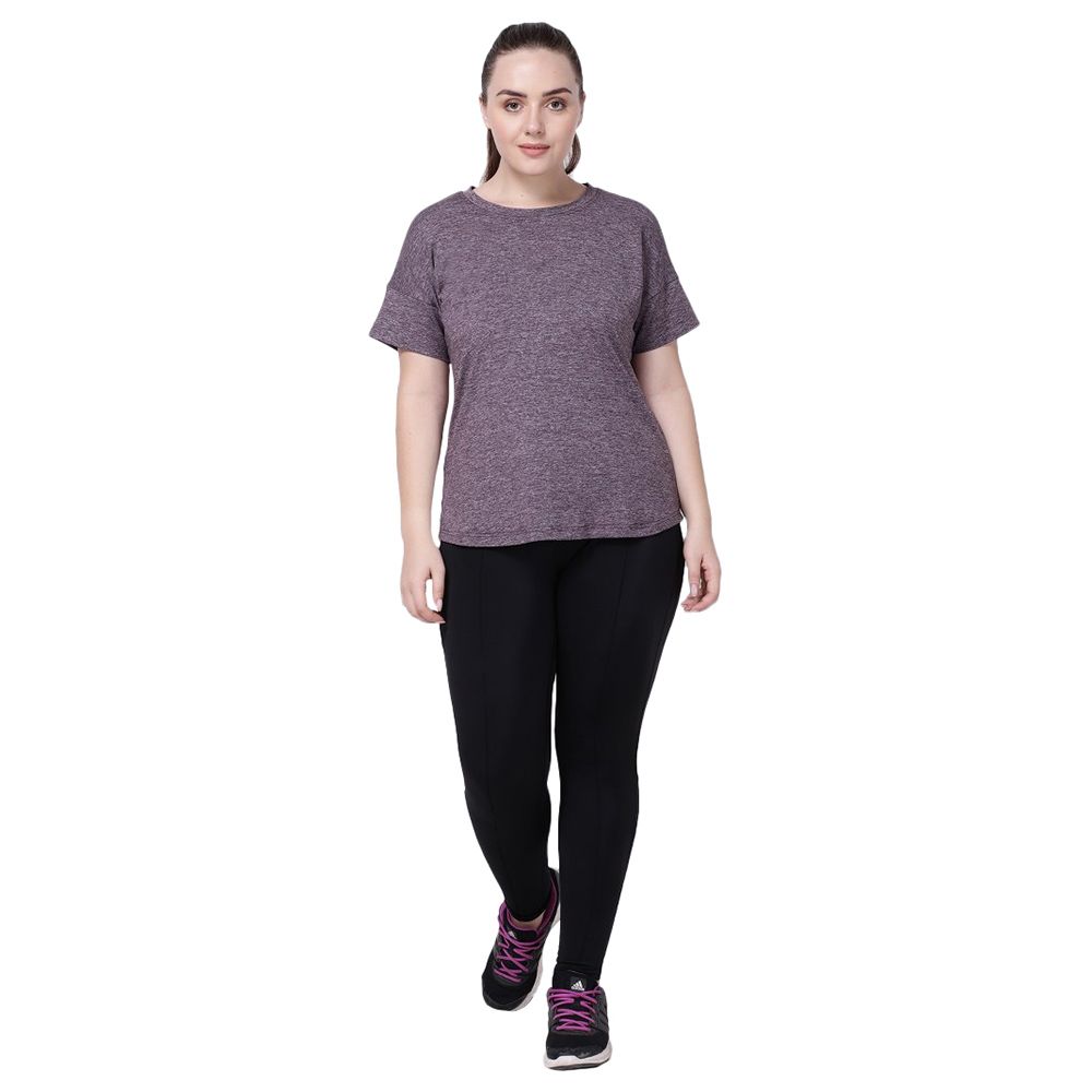 Studioactiv - Aubergine Melange Ace Tee