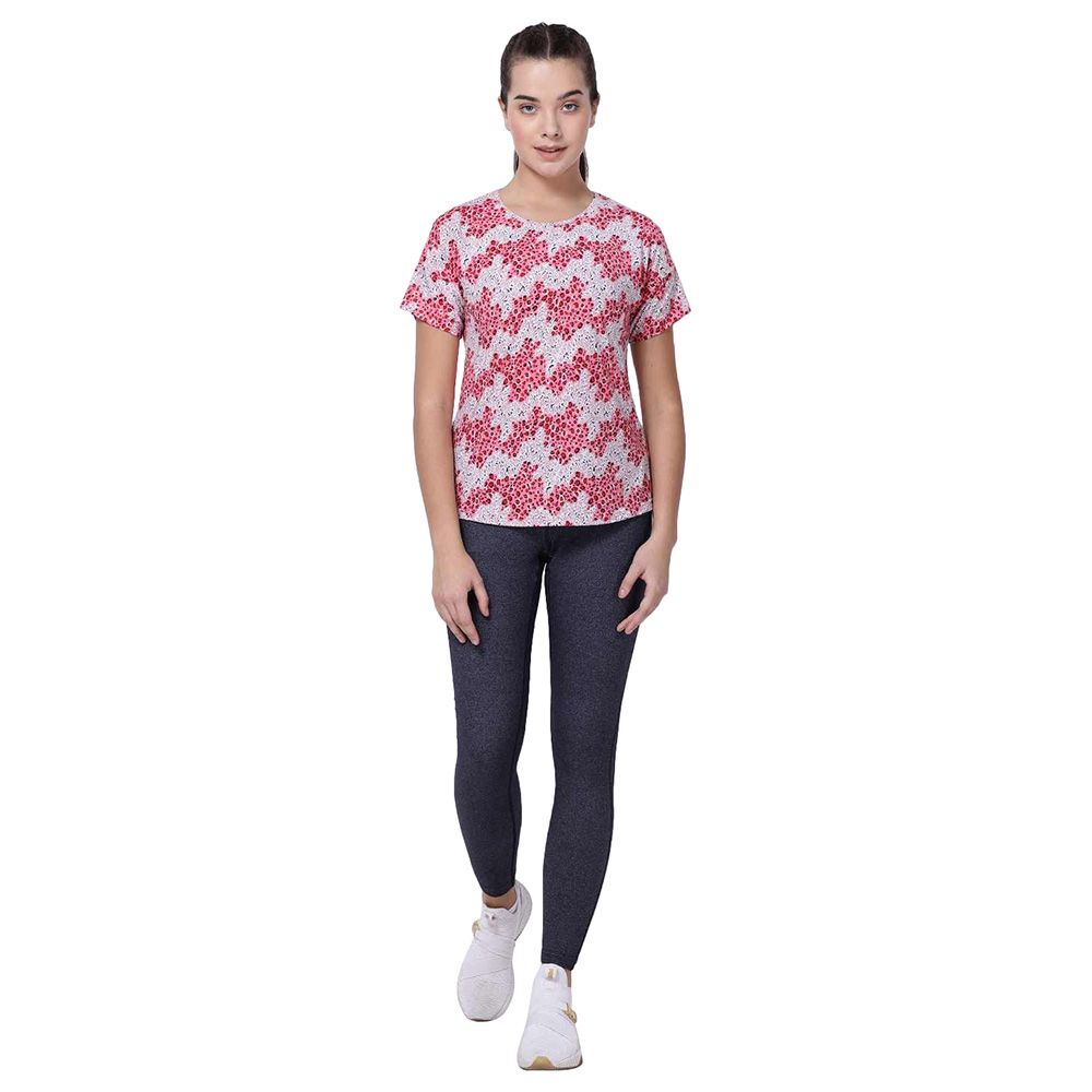 Studioactiv - Pink-Red Printed Ace Tee