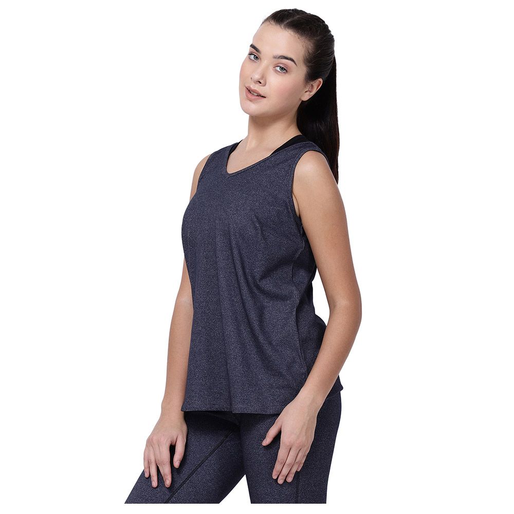 Studioactiv - Back String Tee - Grey Melange