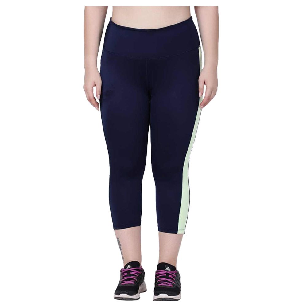 Studioactiv - Summer Breeze Capri Curvy - Navy Lime-Green