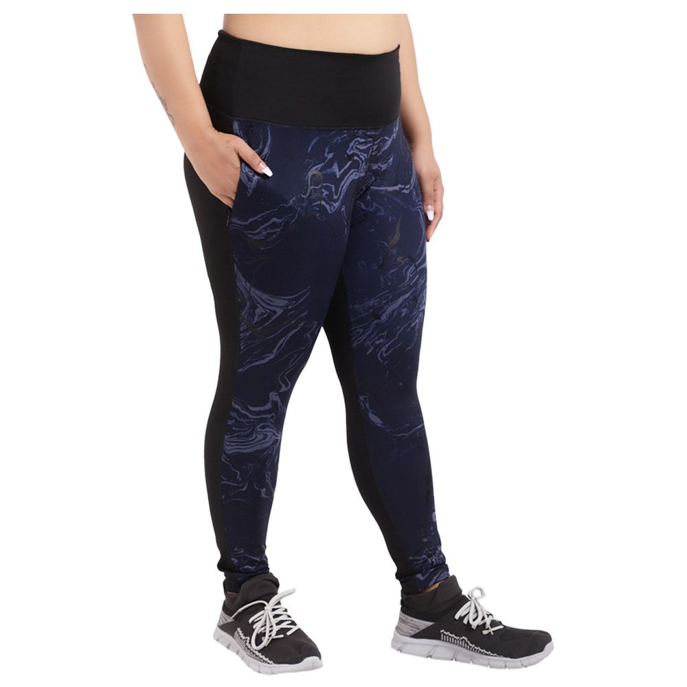 Studioactiv - Print Stunner Bolt Leggings Curvy - Marbling