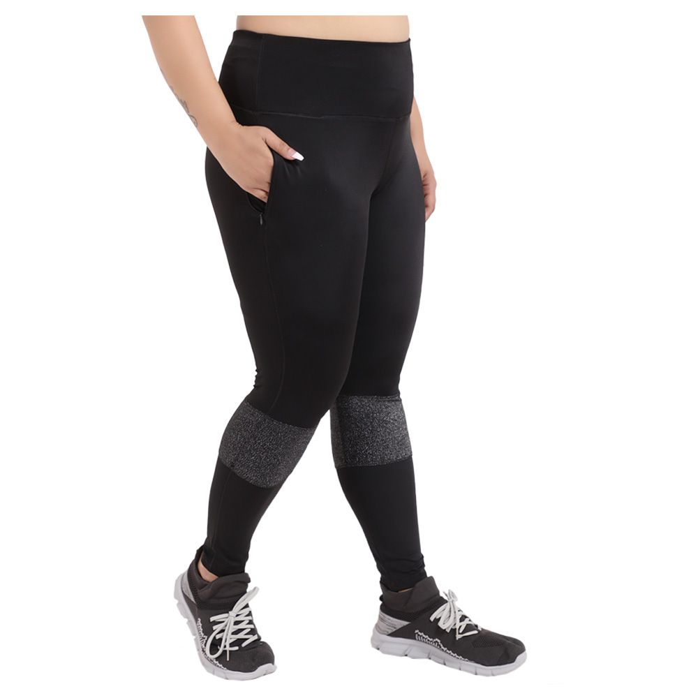 Studioactiv - Shimmer Tres Chic Leggings Curvy - Black