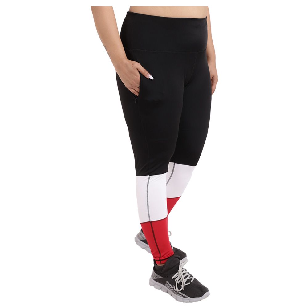 Studioactiv - Tres Chic Leggings Curvy - Red Black