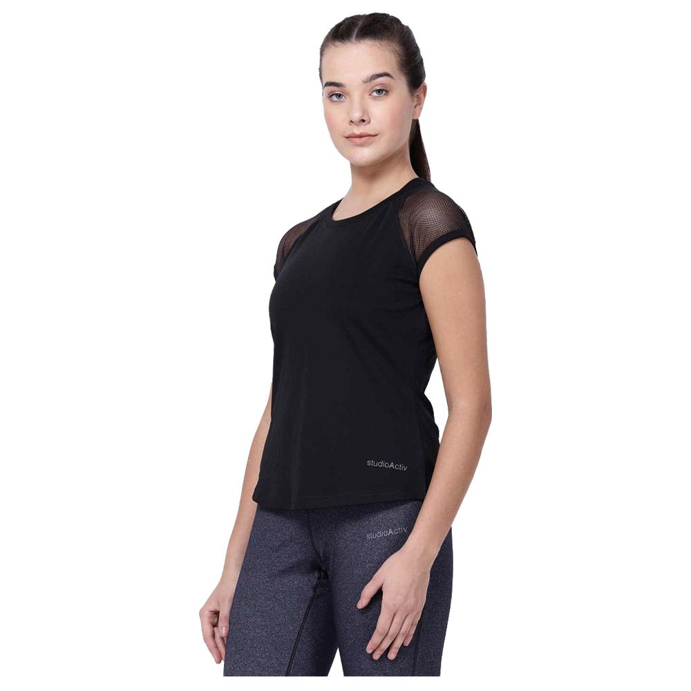 Studioactiv - Classy Lady Tee Curvy - Black_XL