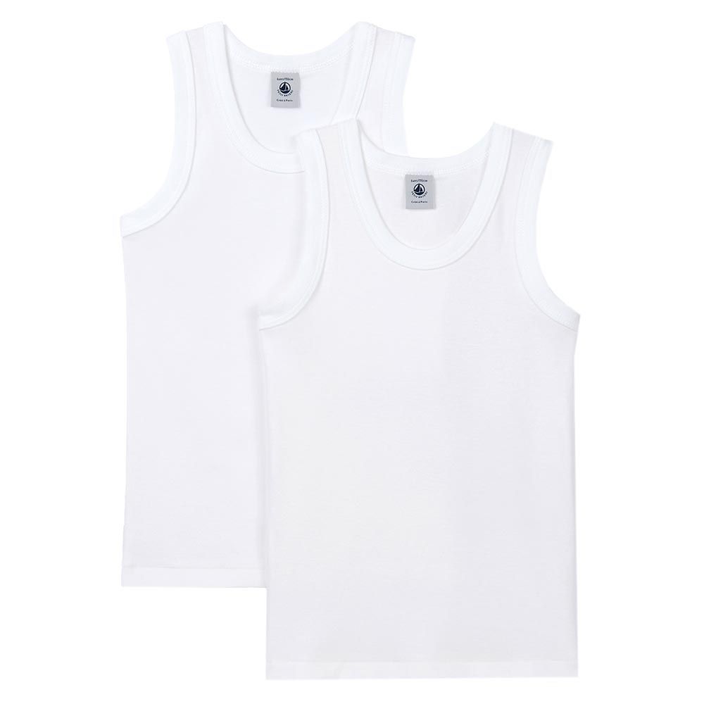 Petit Bateau - 2pc-Set - Boy's Vest - White