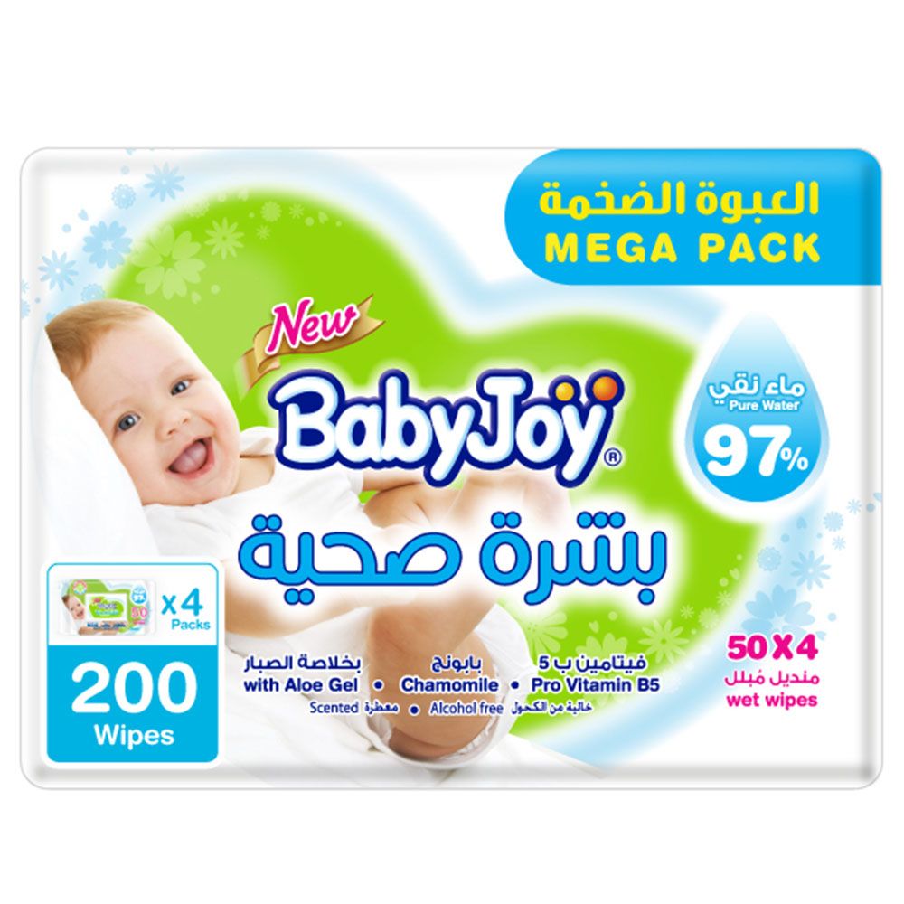 Babyjoy - Healthy Skin Wet Wipes Mega - Pack of 50 x 4