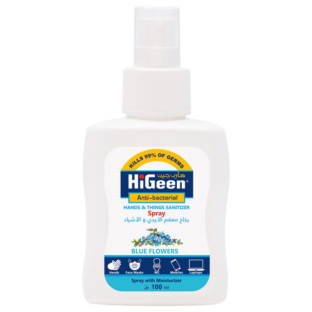 Higeen - Hand Sanitizer Spray - 100Ml - Blue Flower 