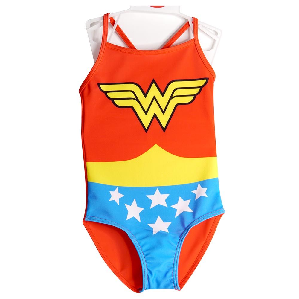 Disney - Wonder Women Girls Swim Suit - Red