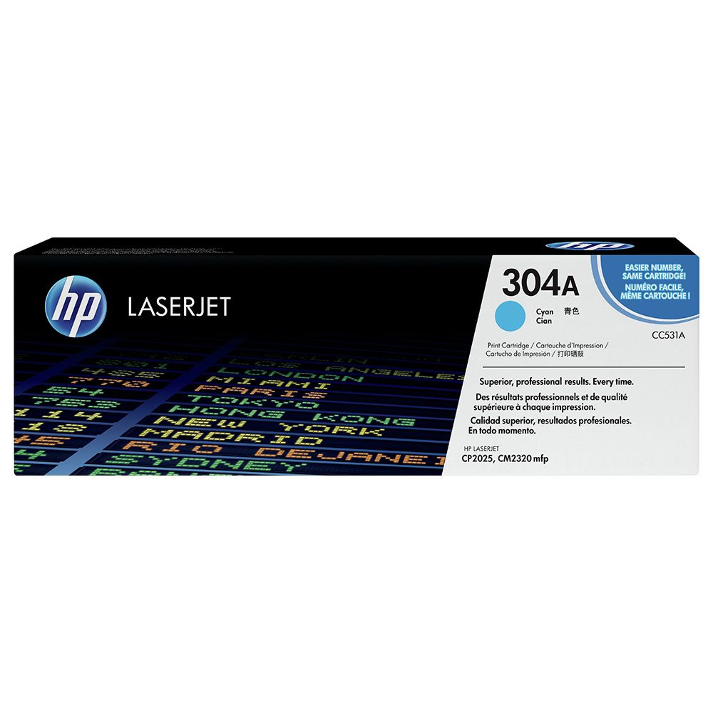 HP - 304A Original LaserJet Toner Cartridge CC531A - Cyan