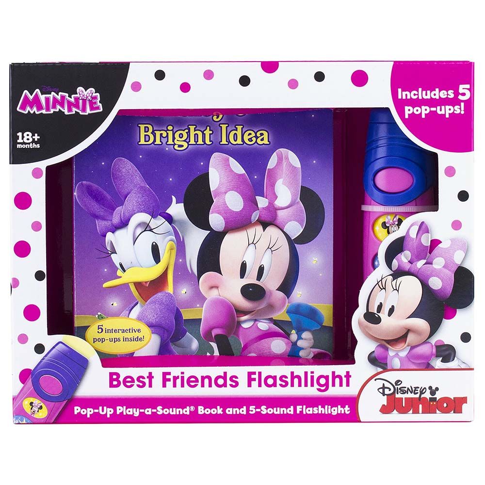  كتاب minnie mouse book and flashlight