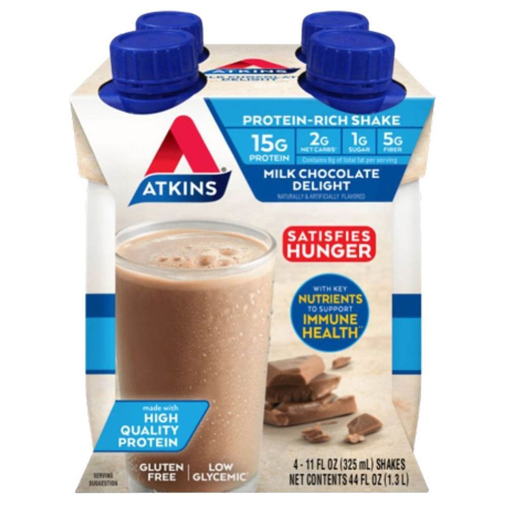 Atkins - Milk Chocolate Protein Shake - Pack of 4 - 325ml