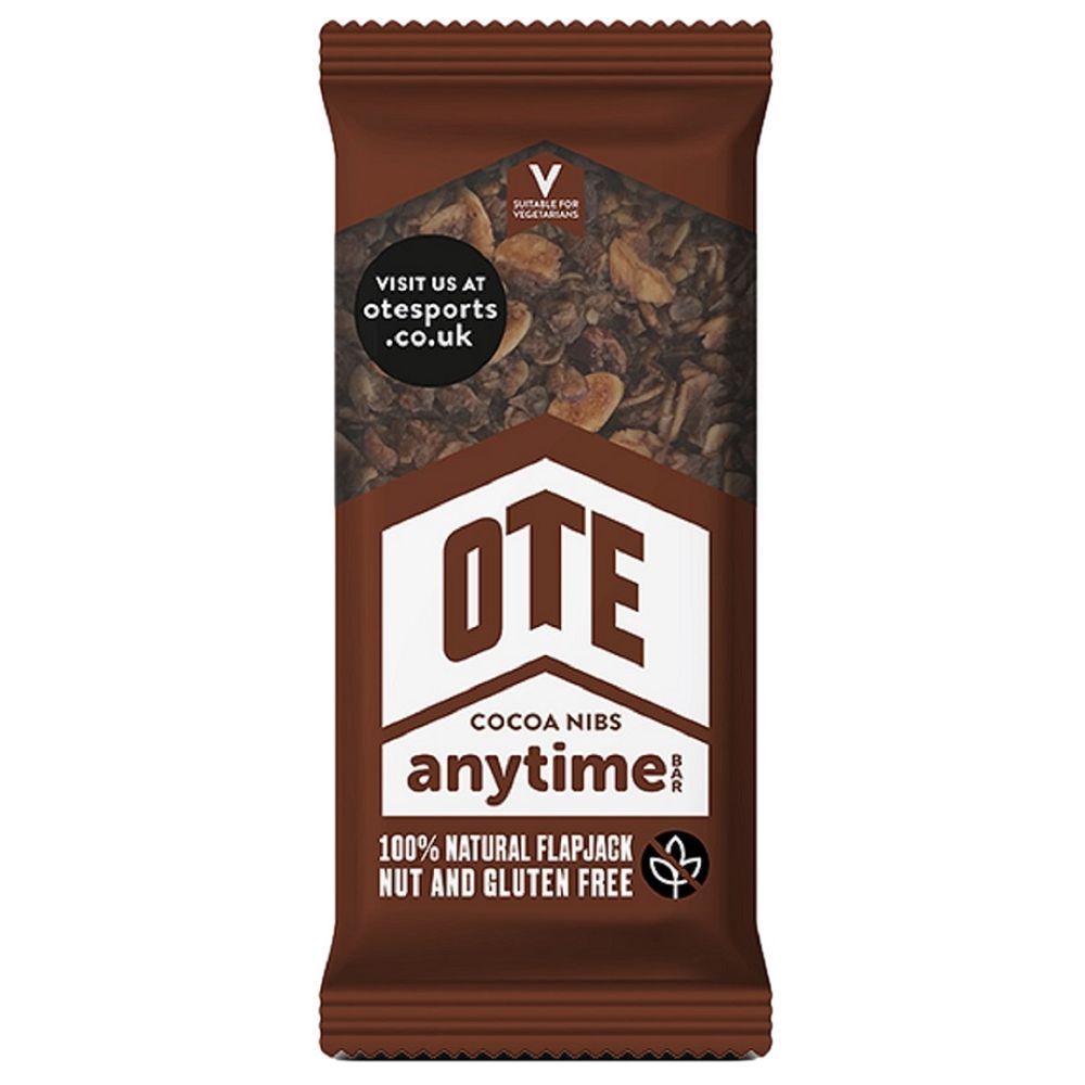 OTE Sports - Anytime Snack Bar - Cocoa Nibs 62g - Pack of 4