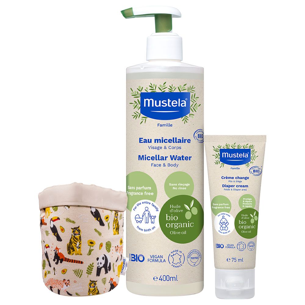 Mustela - Organic Diaper Cream 75ml and Micellar Water 400ml (Exclusive)