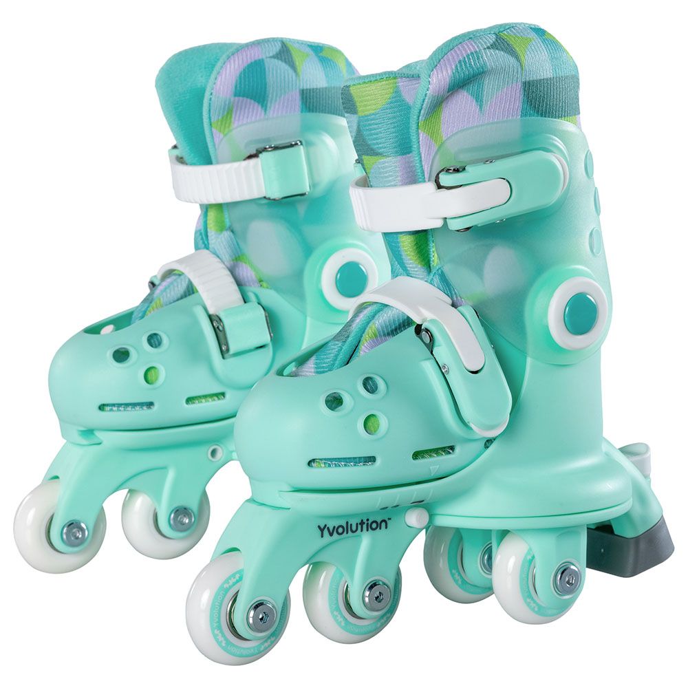 Yvolution - Twista Learner Training Skates For Beginner - Size 12 - Teal