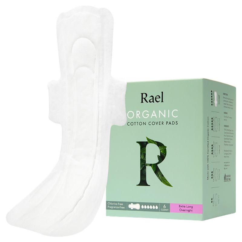 Rael - Organic Cotton Cover Pads - Extra Long Overnight