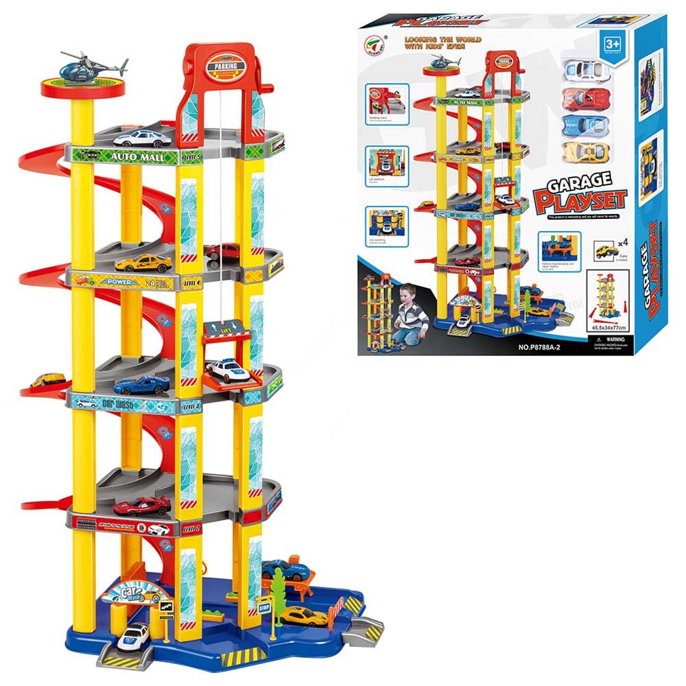 Jawda - Garage Playset W/ Elevator & Accessories