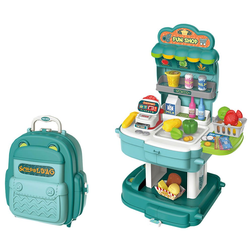 Jawda - 2-in-1 School Bag Supermarket Set Toy