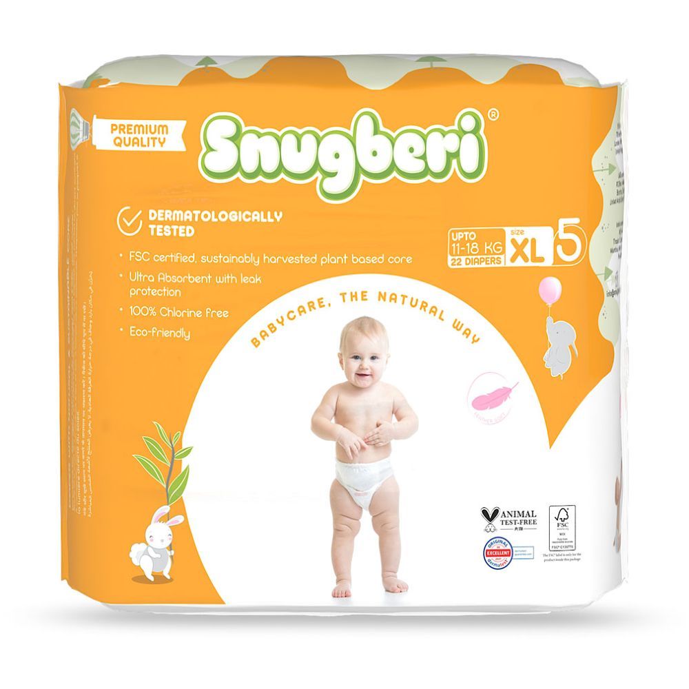 Snugberi - Premium Eco-friendly Diaper Size 5 X large 11-18kg 22pcs