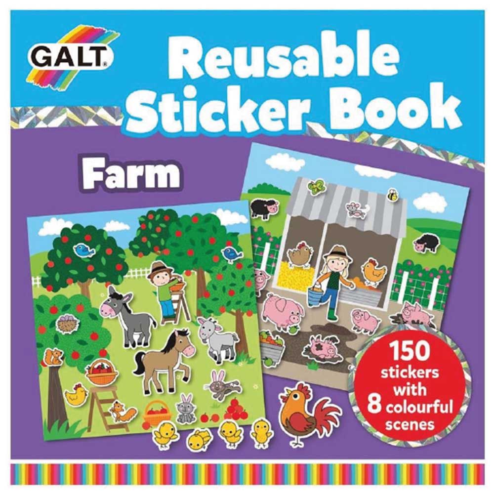 كتاب الملصقات Reusable Sticker Book Farm