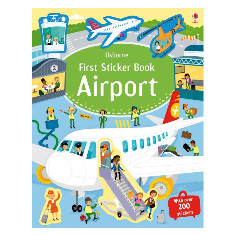 كتب أسبورن-  كتاب الملصقات للأطفال "First Sticker Book Airport"