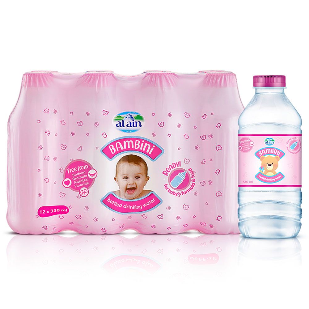 Al Ain Bambini Baby Water, 330 ml - Pack of 12