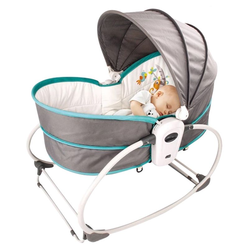 Little Angel - Baby Bassinet With Canopy 5-In-1 Infant Cradle - Green