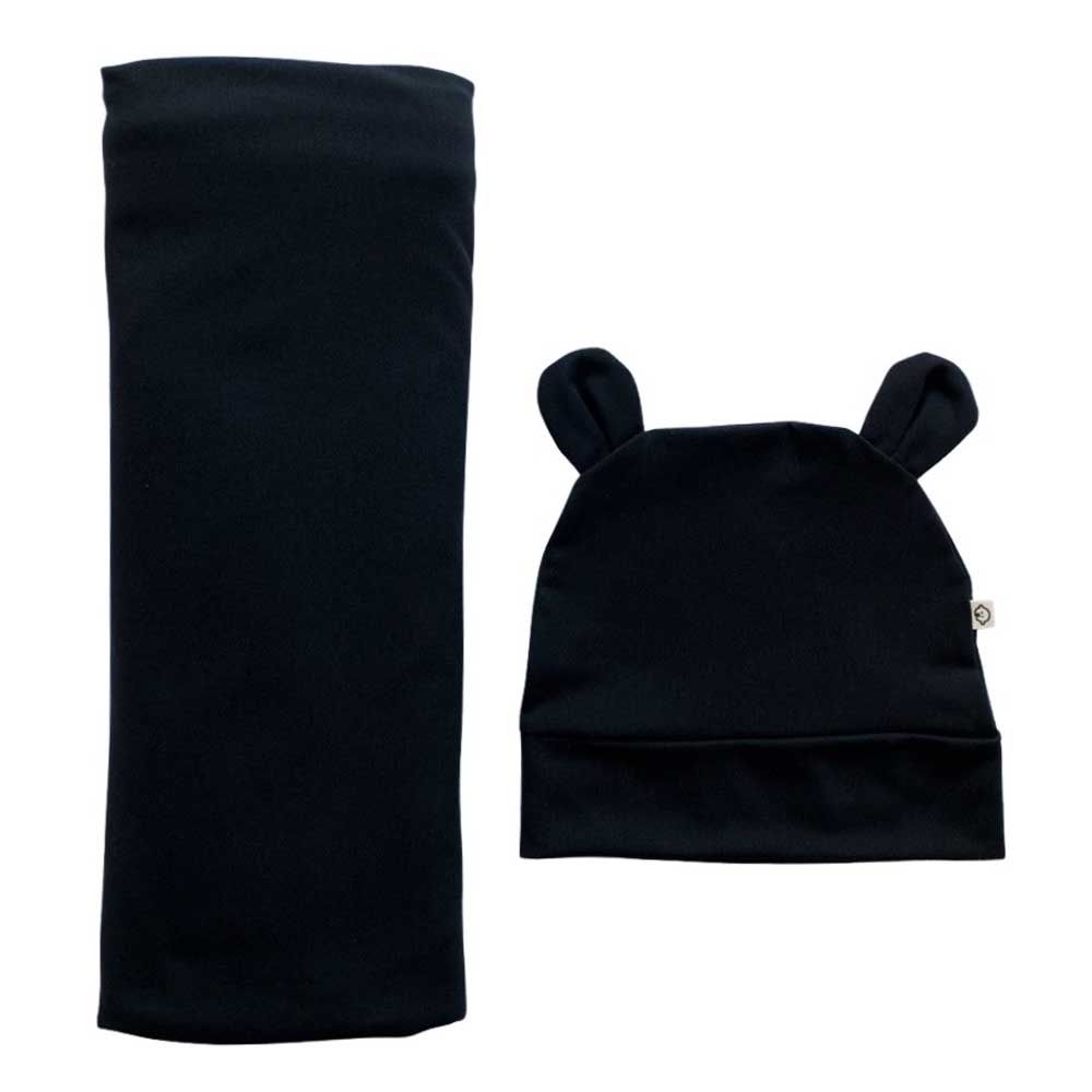 Baby Boss - Organic Bamboo Swaddle & Beanie Set - Black