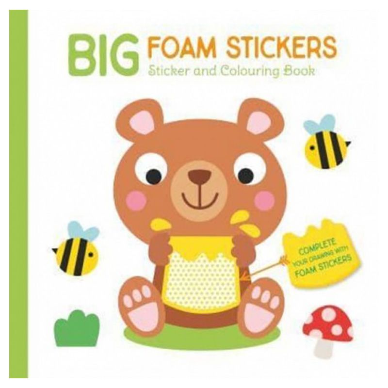 Big Foam Stickers - Sticker & Colouring Book - Cover Bear