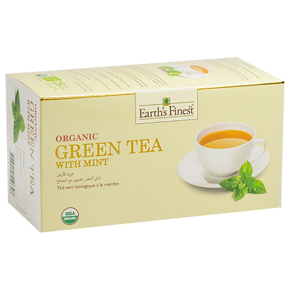 Earth's Finest - Organic Mint Green Tea (25 bags) 37.5g