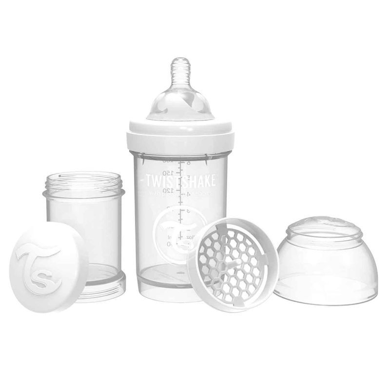 Twistshake - Anti-Colic Feeding Bottle 180ml - White