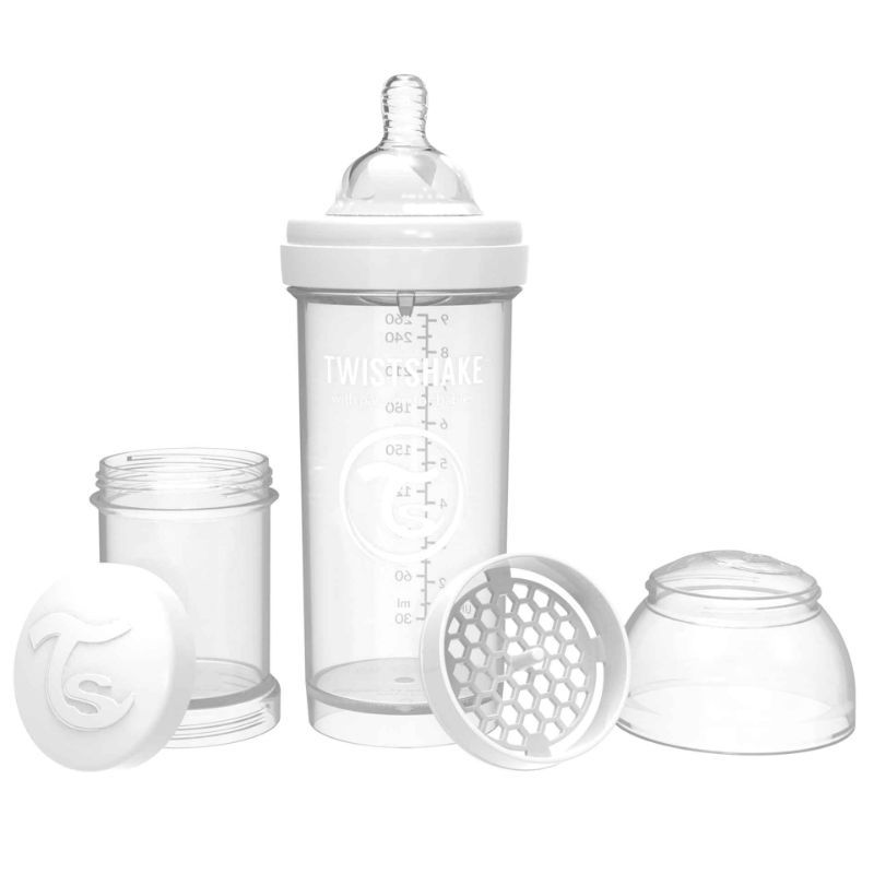 Twistshake - Anti-Colic Feeding Bottle 260ml - White