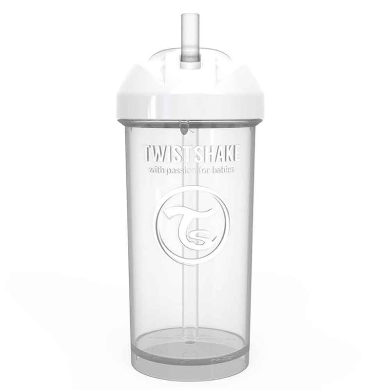 Twistshake - Straw Cup 360ml 6+m - Pastel White