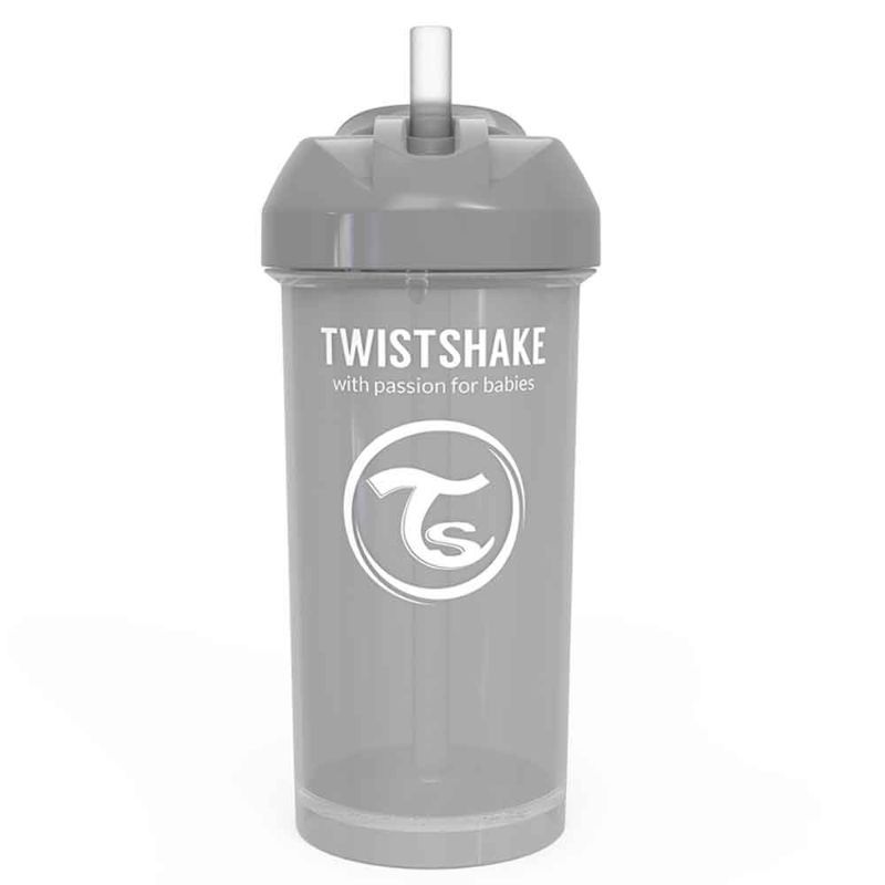 Twistshake - Straw Cup 360ml 6+m - Pastel Grey