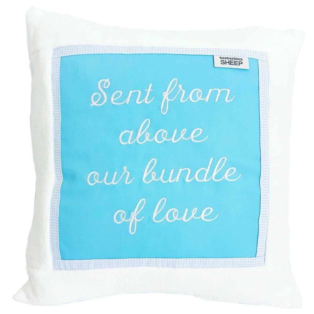 Baa Baa Black Sheep - Sent From Above Cushion - Blue