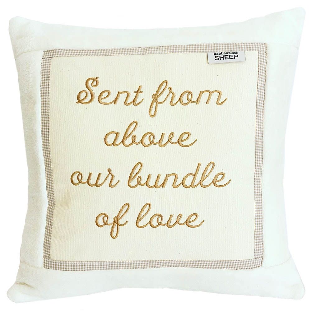 Baa Baa Black Sheep - Sent From Above Cushion - Beige