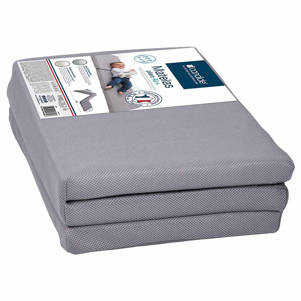 Candide - Air+ Foldable Travel Mattress Grey - 60 x 120 cm