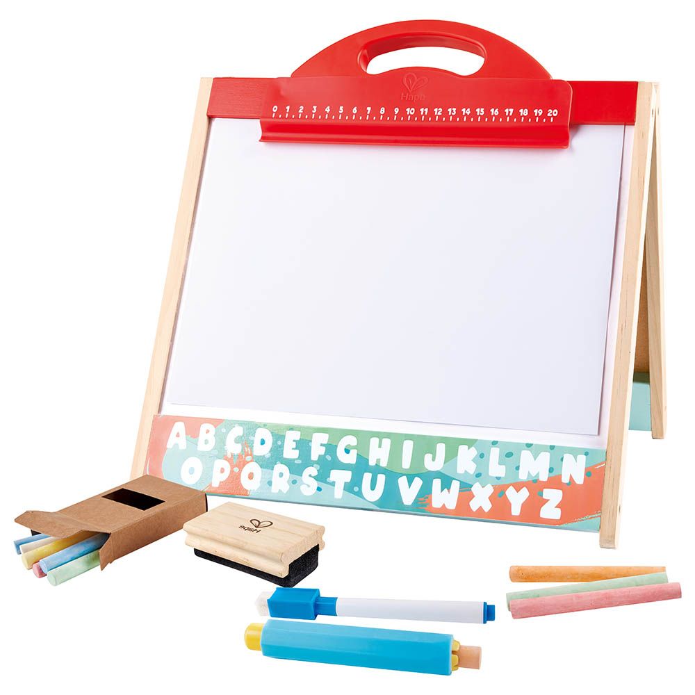 Hape - Foldable Double-side Tabletop Store & Go Easel