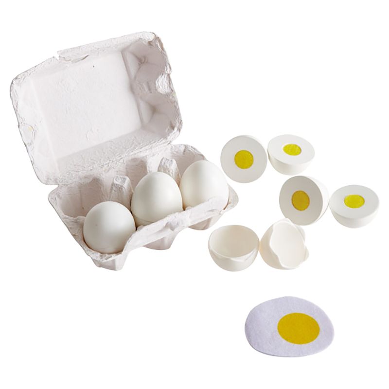 Hape - Egg Carton - White - Food Playset