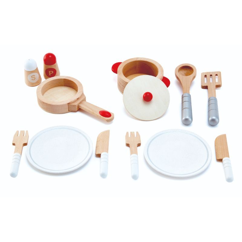 Hape - Cook & Serve Set - Kitchen Playset