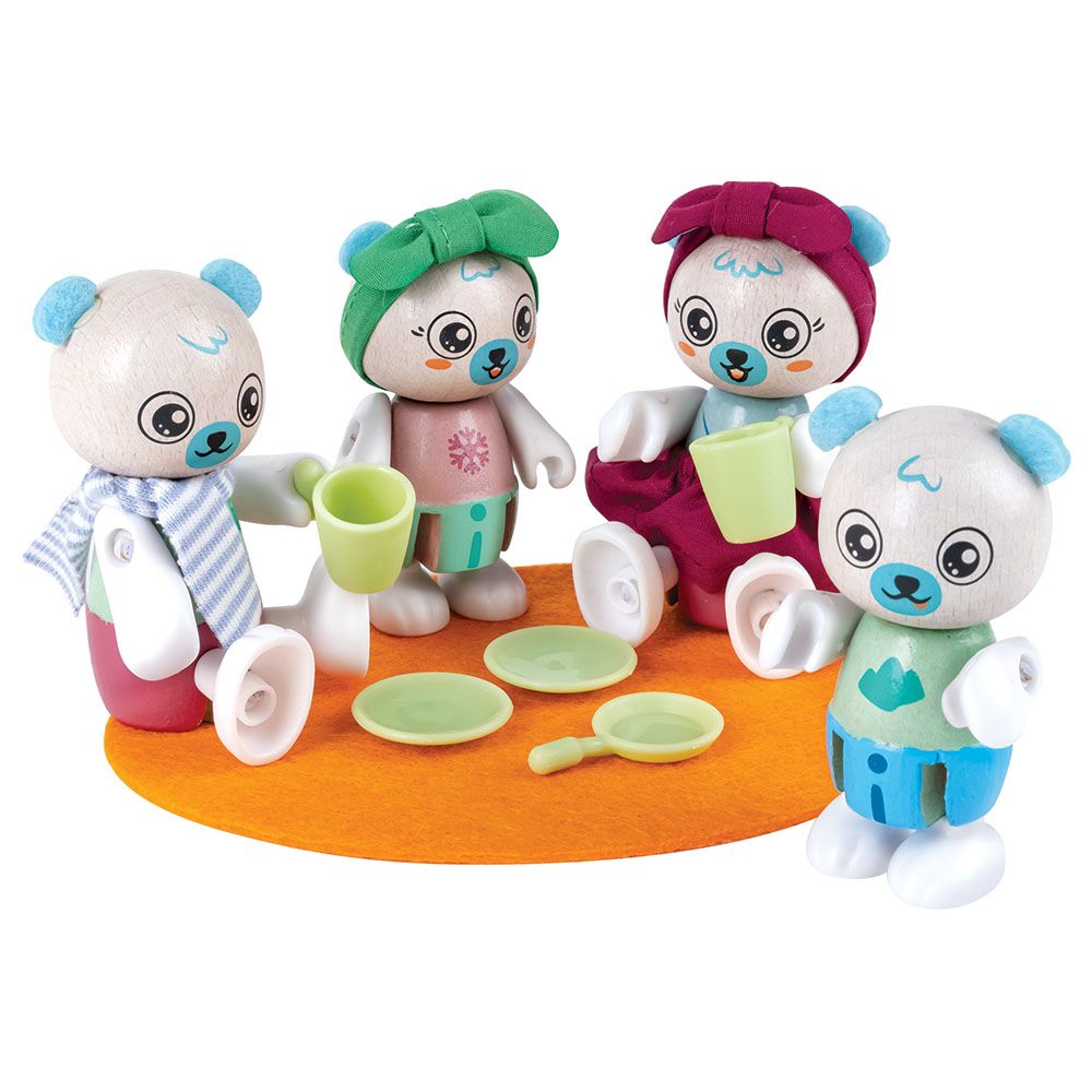 Hape - Green Planet Explorers FSC Polar Bear Family - 10pcs