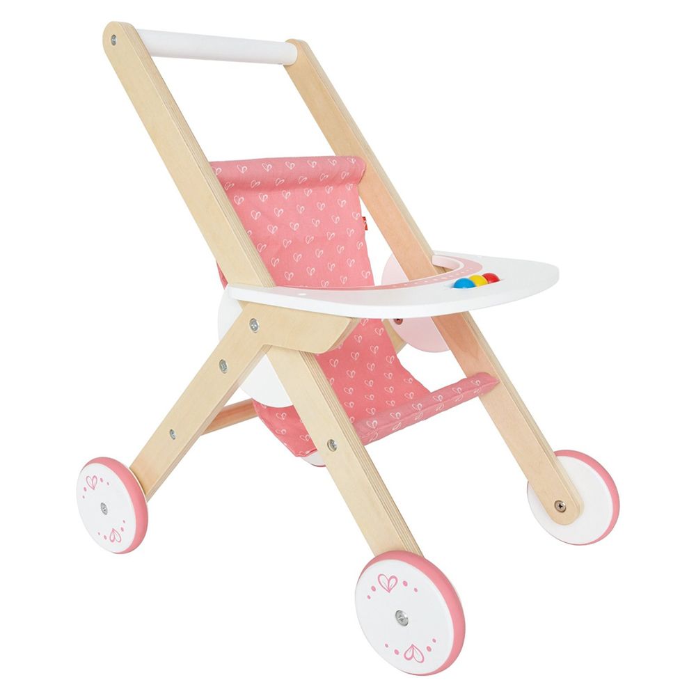 Hape - Wooden Stroller Toy for Baby Dolls