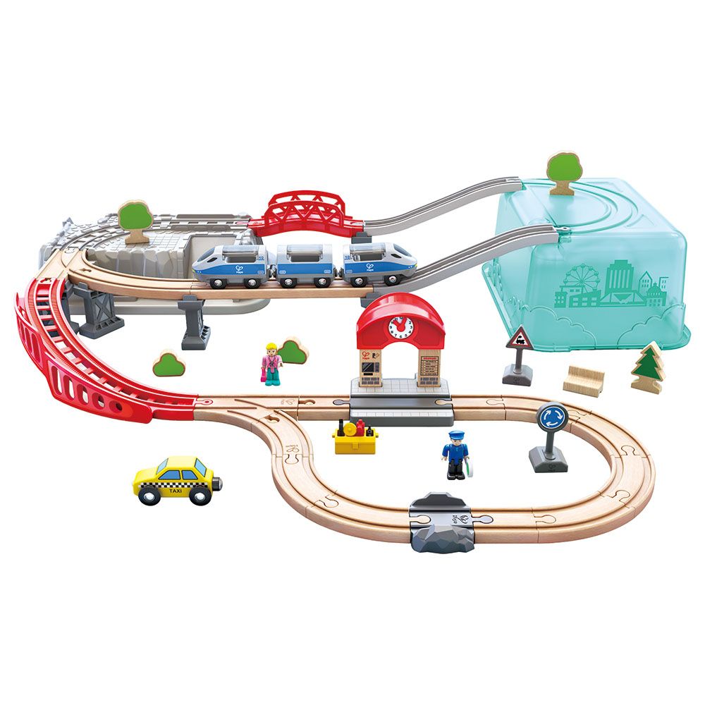 Hape - City Train Bucket Railway Set - 48pcs