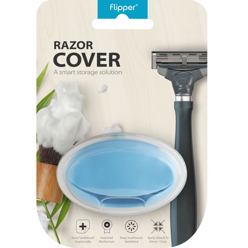 Flipper - Mizo Hygienic Razor Cover W/ Suction Cups - Blue 