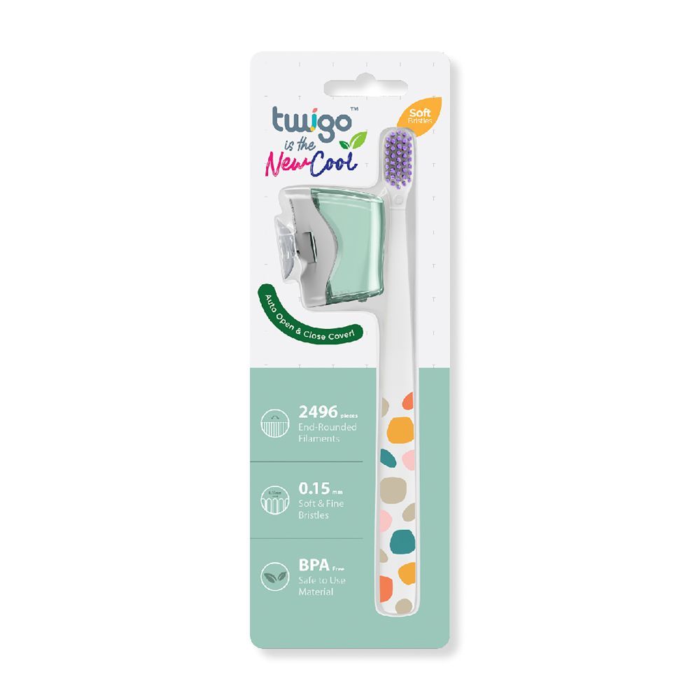 Flipper - Twigo Toothbrush W/ Cover - Mountain Green