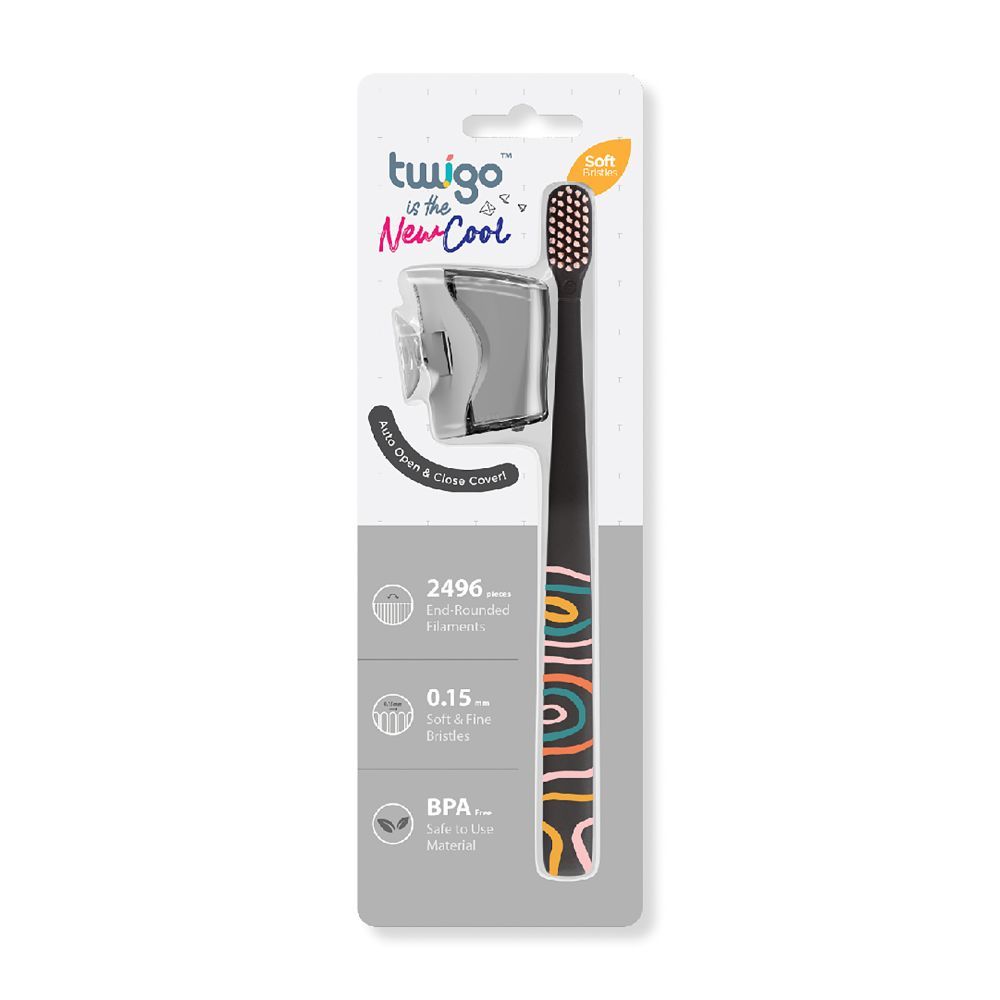 Flipper - Twigo Toothbrush W/ Cover - Smoke