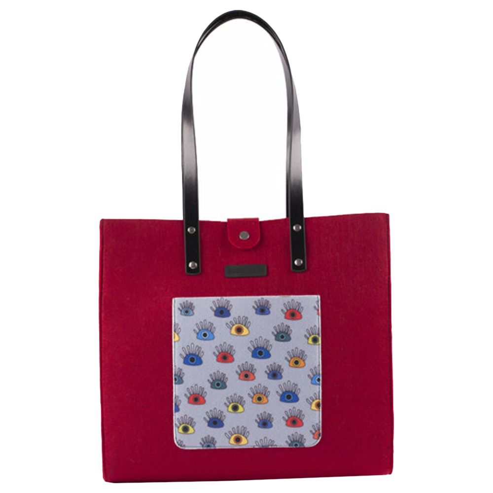 Biggdesign - My Eyes On You Felt Shoulder Bag - Red