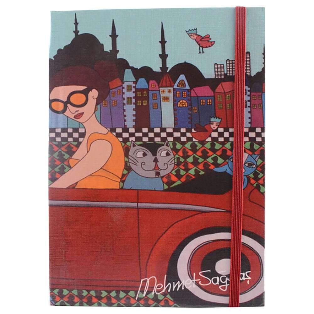 BiggDesign - Girl in Car Notebook - 14 x 20 cm