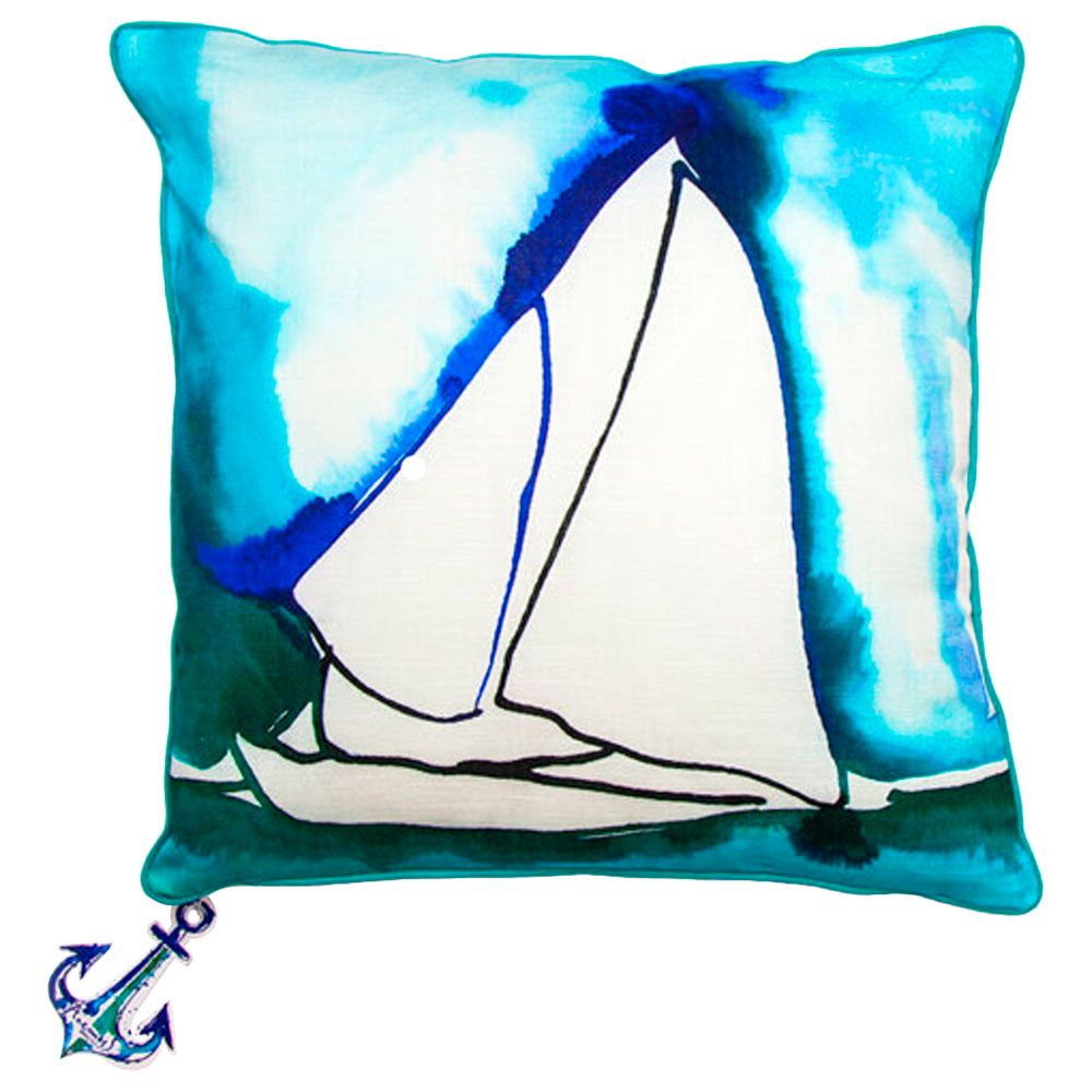 Anemoss - Sail Patterned Square Decorative Pillow