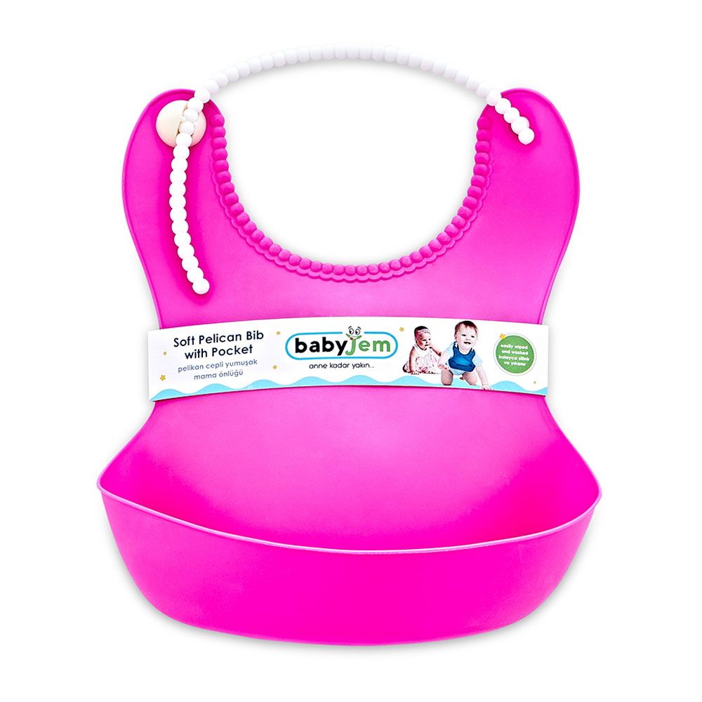 Babyjem - Baby Plastic Bib - Fuschia