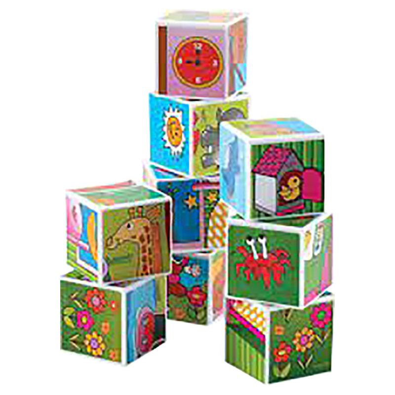 Dede - Illustrated Cubes - 9 pcs-Assorted